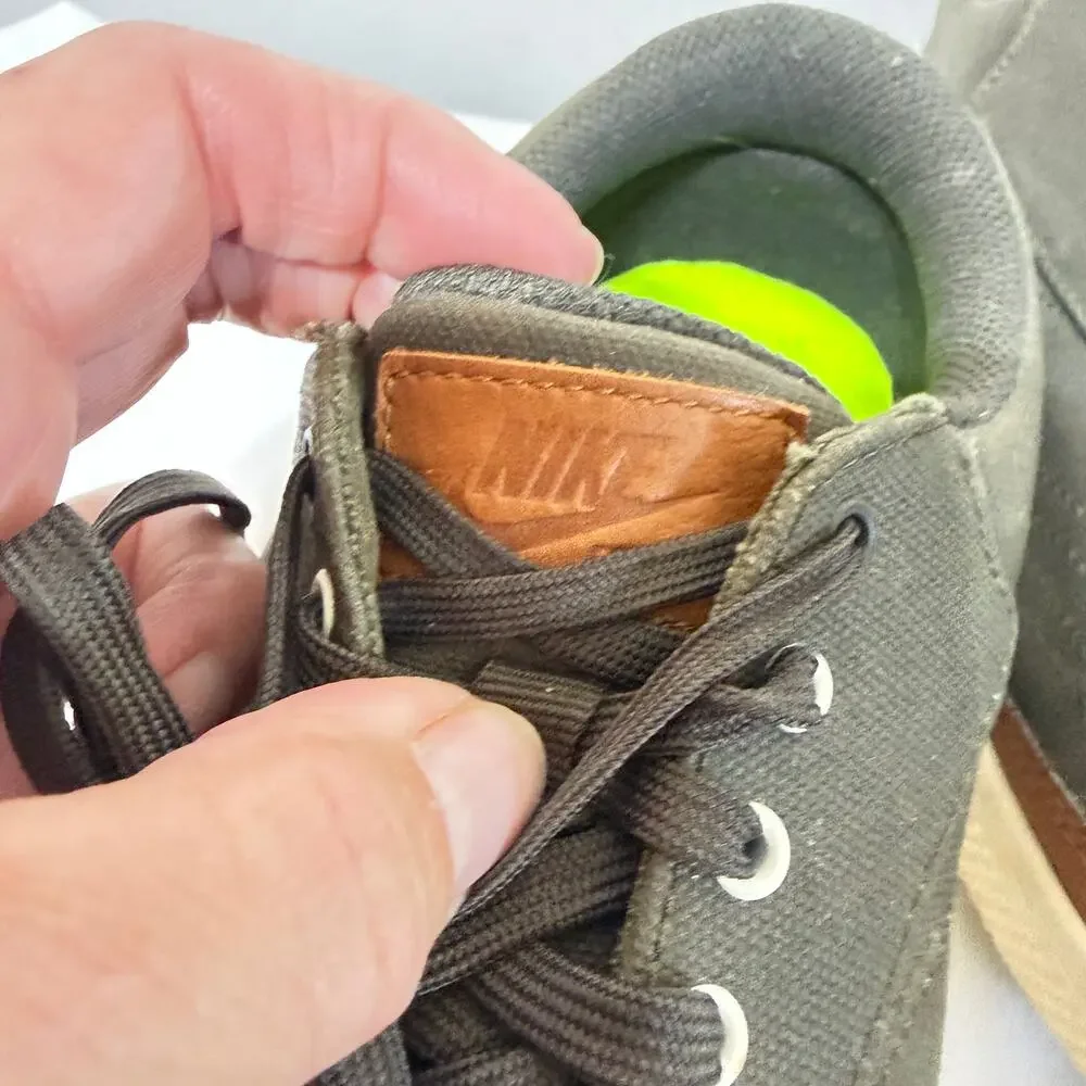 Nike Golf Lunarlon Lunar Swingtip Shoes Leather Canvas Olive Green Mens Cider 7